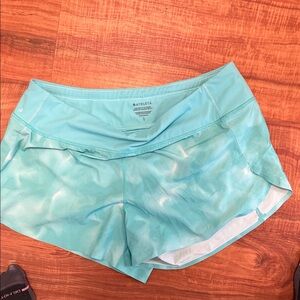 Athleta Aqua Tie-Dye Lightweight Running Shorts